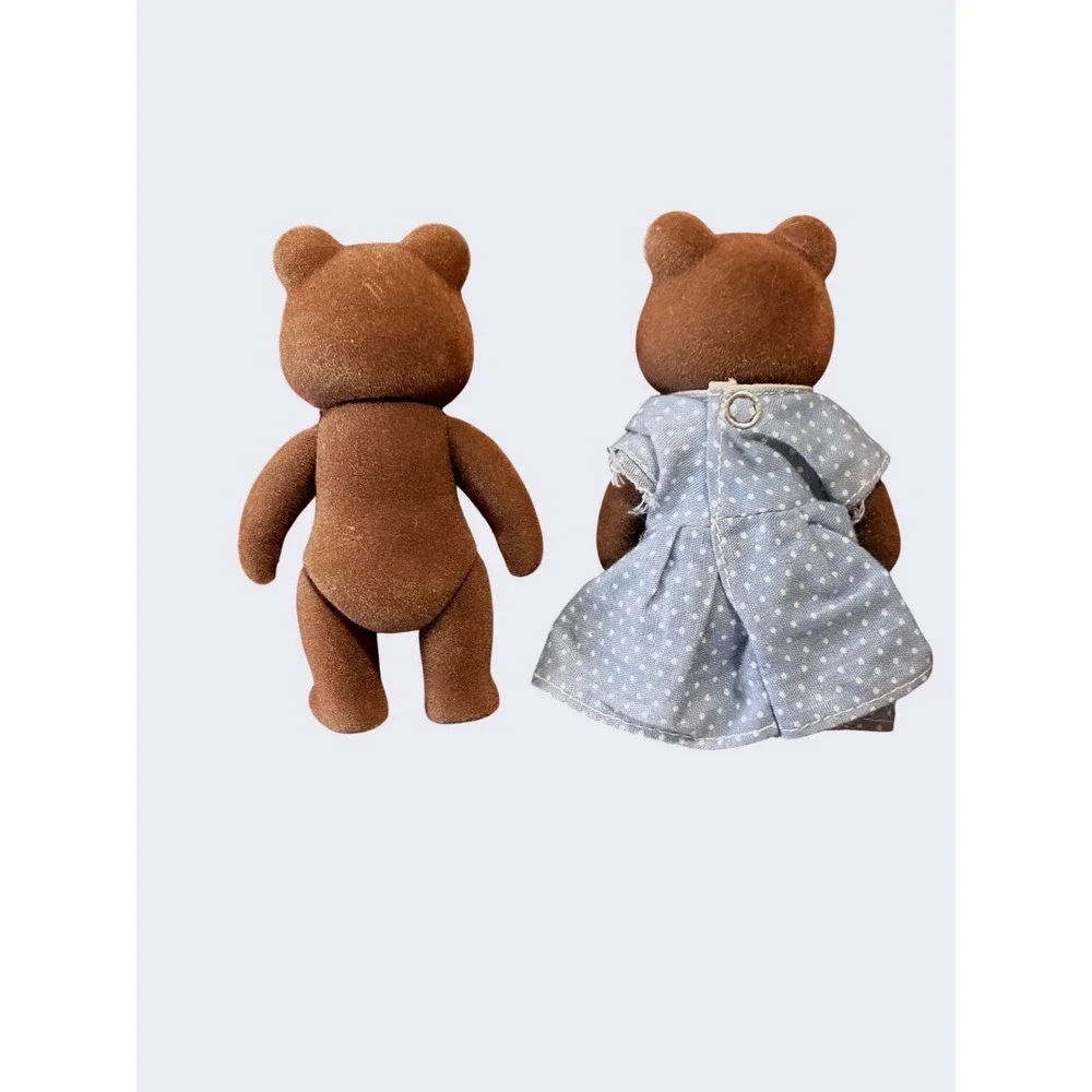 Vintage Calico Critters‎ Sylvanian Families Twin Boy Girl Brown Bear  Figures